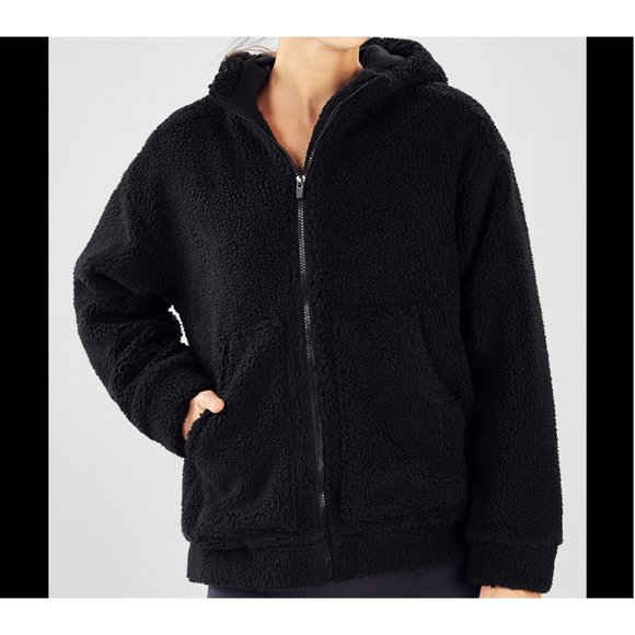 Fabletics black Lotta Cocoon zipper hoodie - Picture 2 of 9